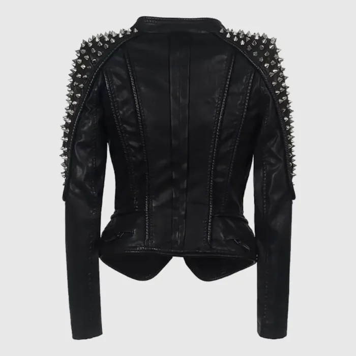 Gothic Er Punk Rock Women?s Rivet Motorcycle Jacket