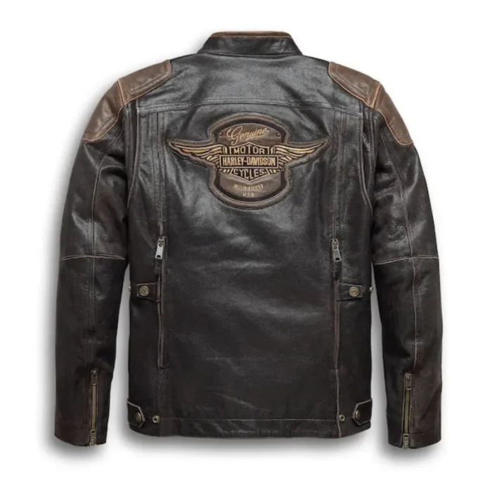 Harley Davidson Men’s Triple Vent System Trostel Leather Jacket