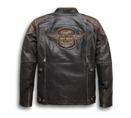 Harley Davidson Men’s Triple Vent System Trostel Leather Jacket