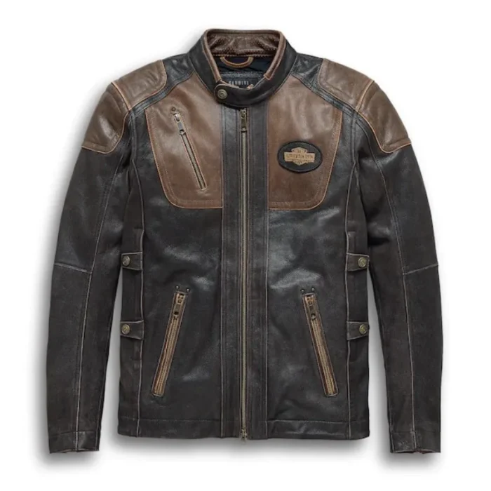 Harley Davidson Men’s Triple Vent System Trostel Leather Jacket