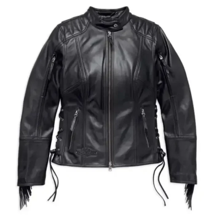 Harley Davidson Women’s Boone Fringed Leather Jacket