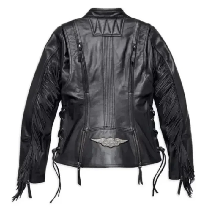 Harley Davidson Women’s Boone Fringed Leather Jacket