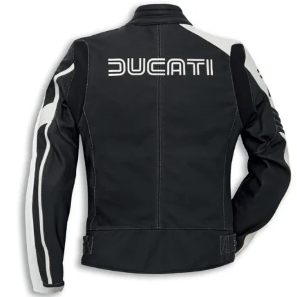 Historical Ducati 77 Leather Jacket Black & White