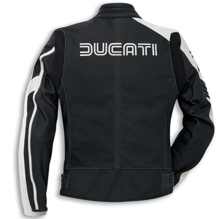Historical Ducati 77 Leather Jacket Black & White