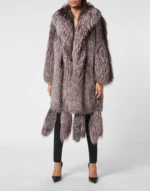 LONG SILVER FOX COAT