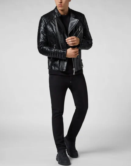 Leather Biker slim fit Luxury