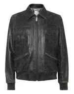 Leather Coster Bomber Jacket L