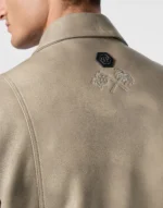 Leather Coster Bomber Jacket LS