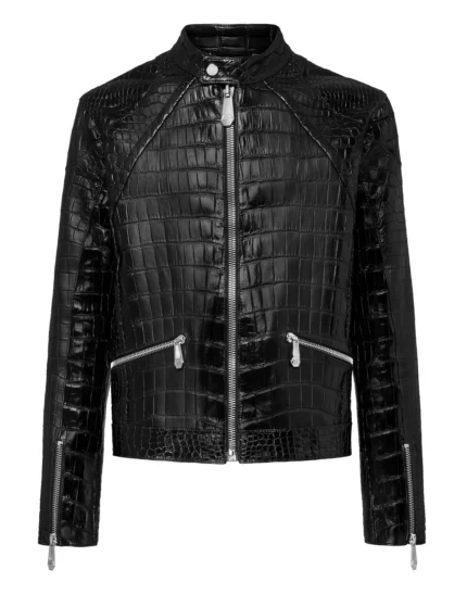 Leather Crocodile Jacket Luxury