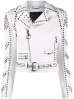 Light weight Biker style stud Leather Jacket