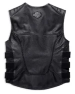 Mens Harley Davidson Biker Swat Leather Vest