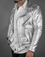 Men’s Silver Shiny Jacket