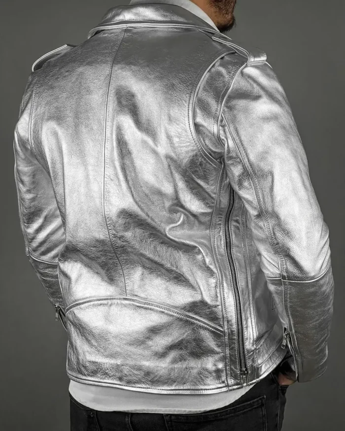 Men’s Silver Shiny Jacket