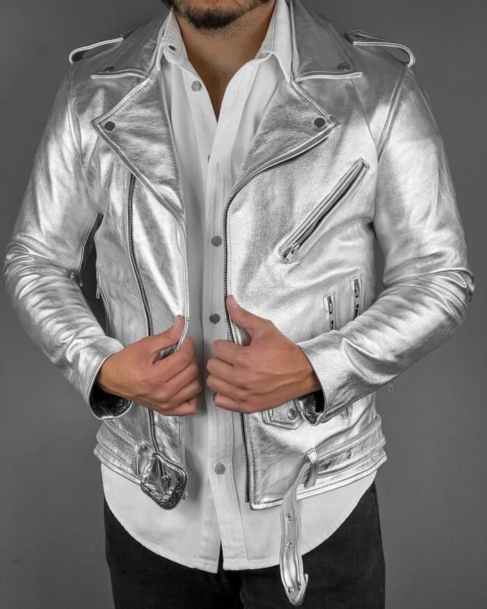Men’s Silver Shiny Jacket