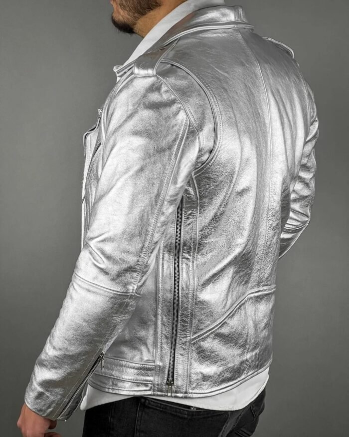 Men’s Silver Shiny Jacket