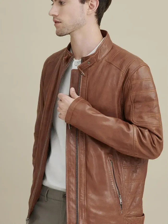 Moto Stylish Sheep Leather Jacket