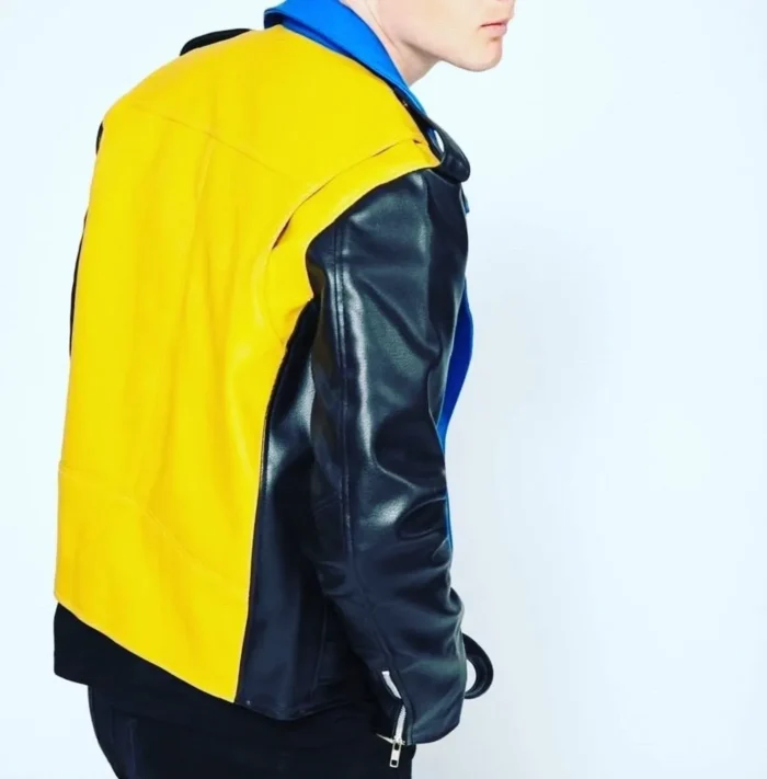 MultiColor Leather Jacket Mens