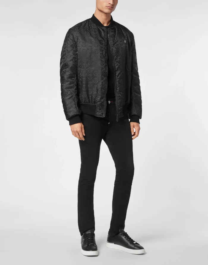 Nylon Jacquard Bomber Monogram