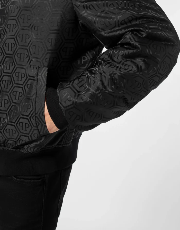 Nylon Jacquard Bomber Monogram