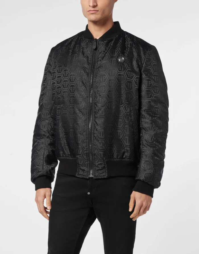 Nylon Jacquard Bomber Monogram