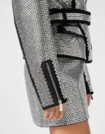 Oversized Biker Jacket Crystal