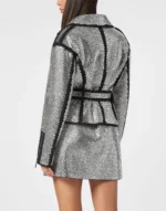 Oversized Biker Jacket Crystal