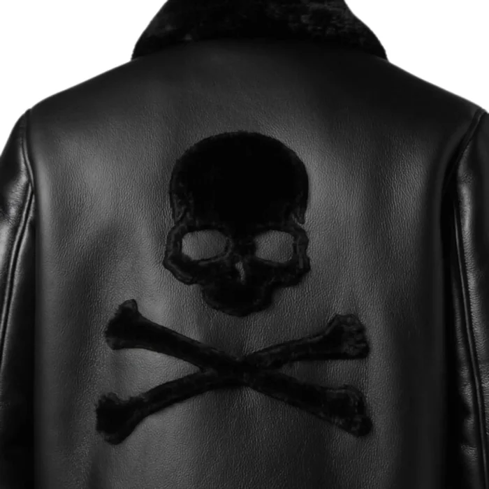 PHILIPP PLEIN LEATHER BOMBER BILLY JACKET
