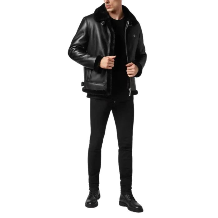 PHILIPP PLEIN LEATHER BOMBER BILLY JACKET