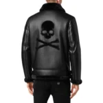 PHILIPP PLEIN LEATHER BOMBER BILLY JACKET