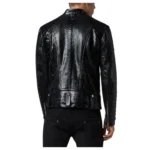 PHILIPP PLEIN LEATHER BIKER SLIM FIT LUXURY
