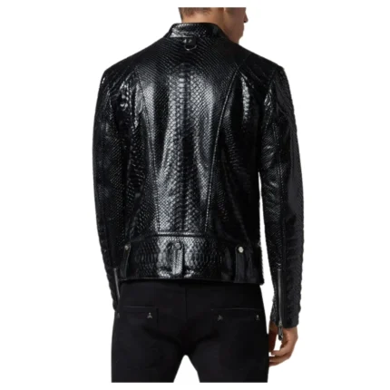 PHILIPP PLEIN LEATHER BIKER SLIM FIT LUXURY