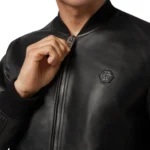 PHILIPP PLEIN LEATHER BOMBER BILLY JACKET