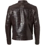 PHILIPP PLEIN LEATHER BOMBER JEFFREY