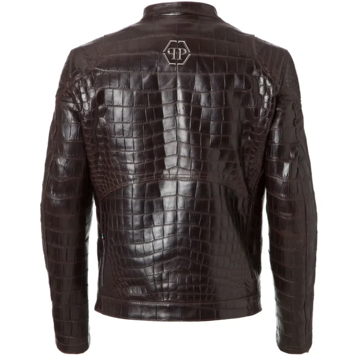 PHILIPP PLEIN LEATHER BOMBER JEFFREY