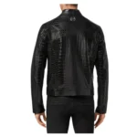 PHILIPP PLEIN LEATHER CROCODILE JACKET LUXURY
