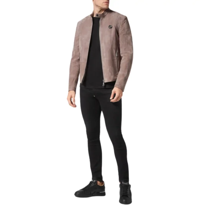 PHILIPP PLEIN SUEDE PADDED JACKET
