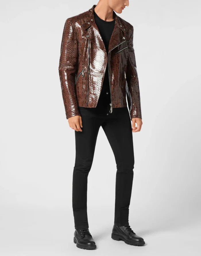 Python Leather Jacket