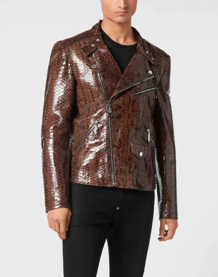 Python Leather Jacket