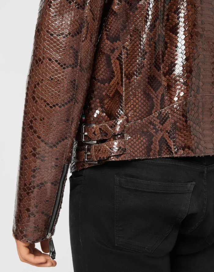 Python Leather Jacket