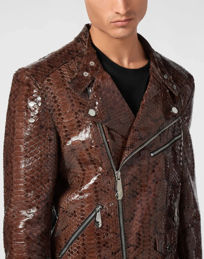 Python Leather Jacket