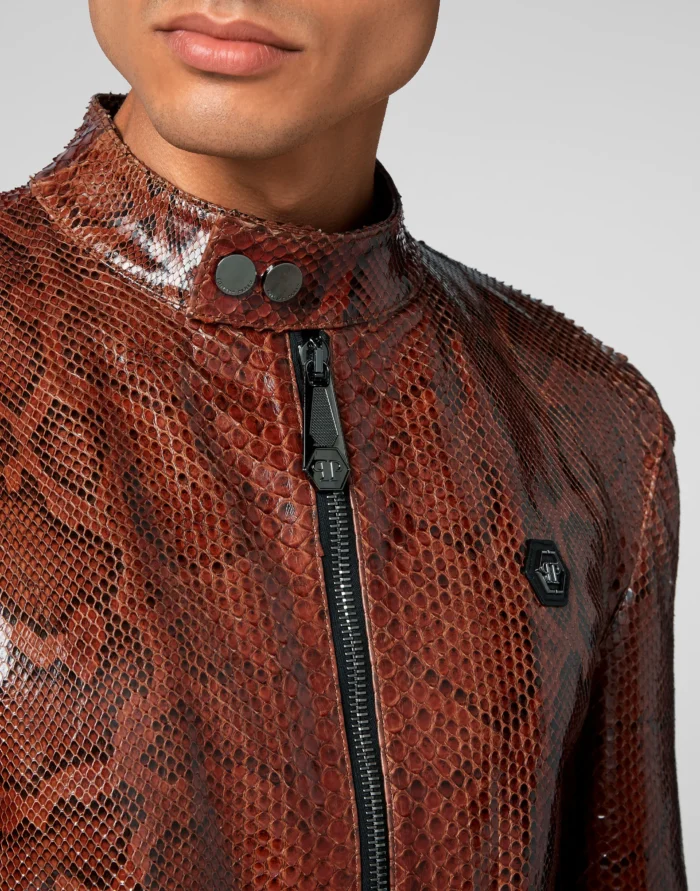 Real Python Leather Jacket