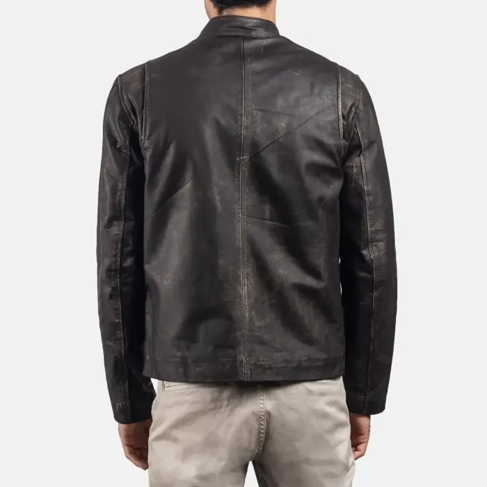 Rustic Leather Biker Jacket