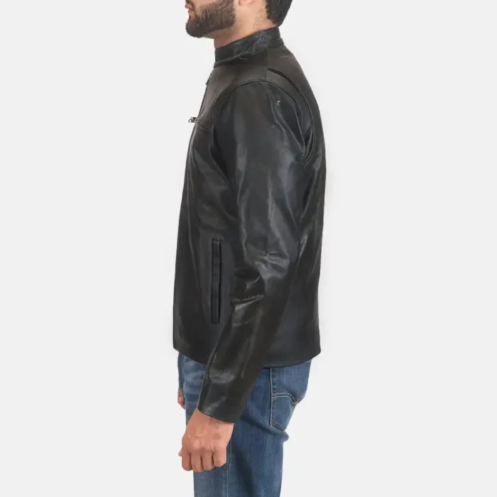 Rustic Leather Biker Jacket