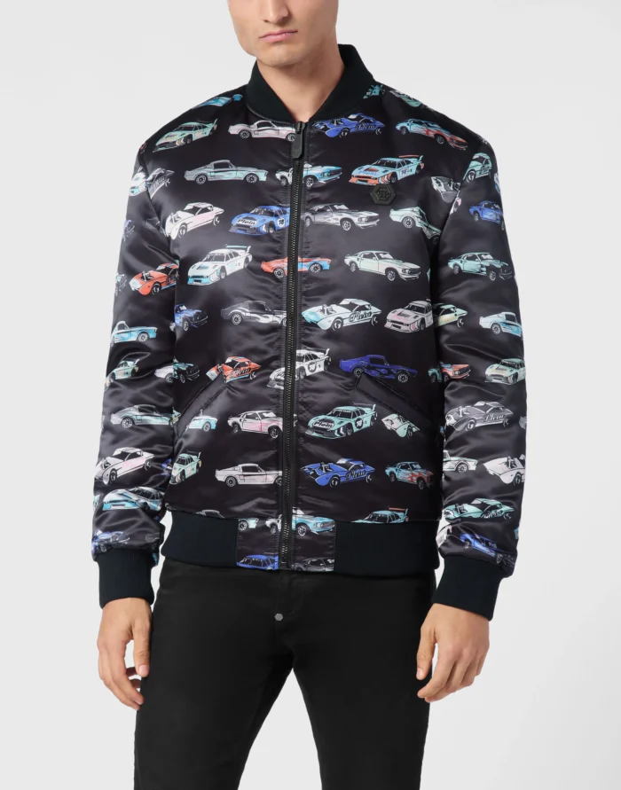 Satin Bomber Jacket LS Cars Racing
