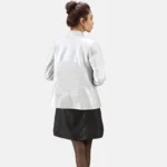 Silver Leather Jacket Women