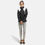 Silver Leather Jacket Women