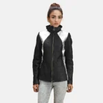 Silver Leather Jacket Women