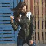 Silver Leather Jacket Women