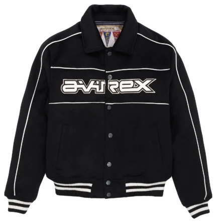 USA Jackets Co Avirex Woolrider Jacket Black & White