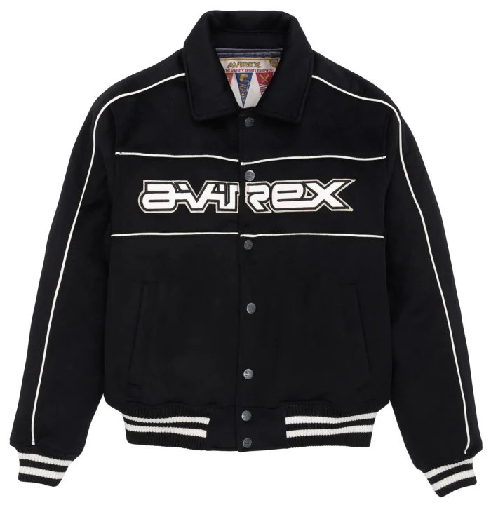 USA Jackets Co Avirex Woolrider Jacket Black & White